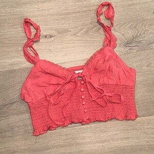 Urban Outfitters sleeveless crop top coral small
